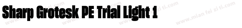 Sharp Grotesk PE Trial Light 14字体转换